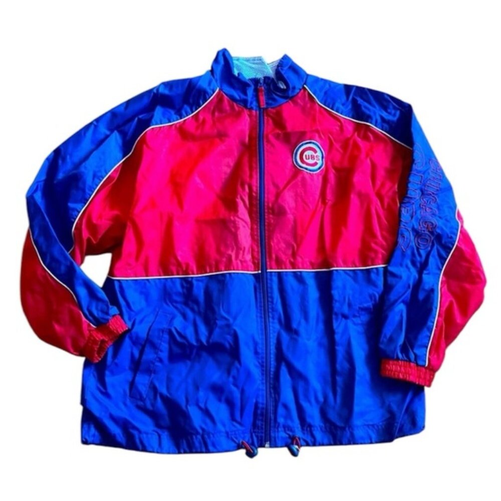 Vintage Chicago Cubs Jacket Color Block Authentic MLB Baseball Mens XL